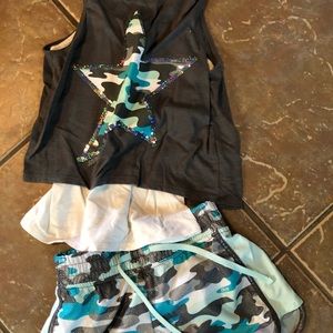 Justice Set shorts and shirt